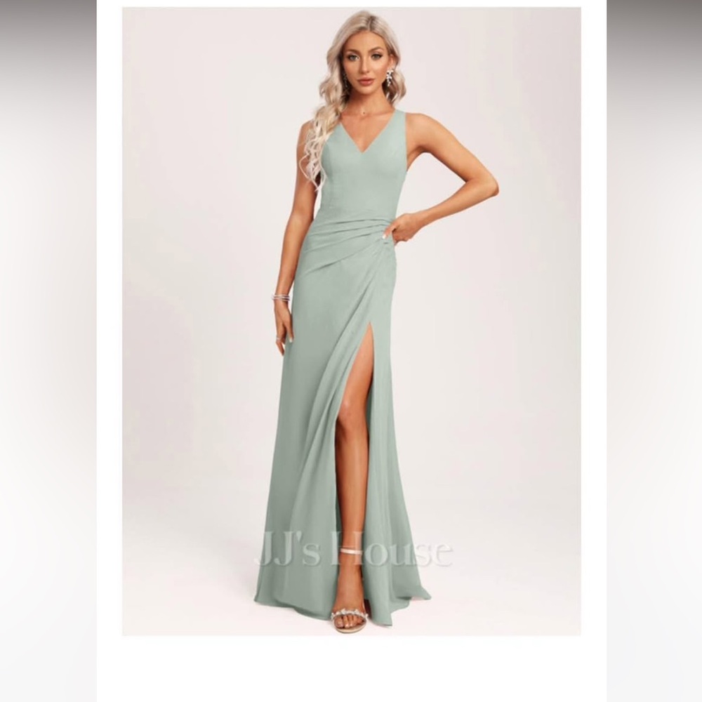 JJ’s house A-line V-Neck Floor-Length Chiffon Dress - Picture 5 of 8